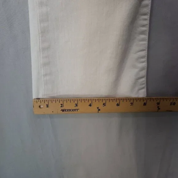 Pilcro Anthropologie Superscript Flared Jeans Women's Size 26 White 23" Inseam - Picture 10 of 15